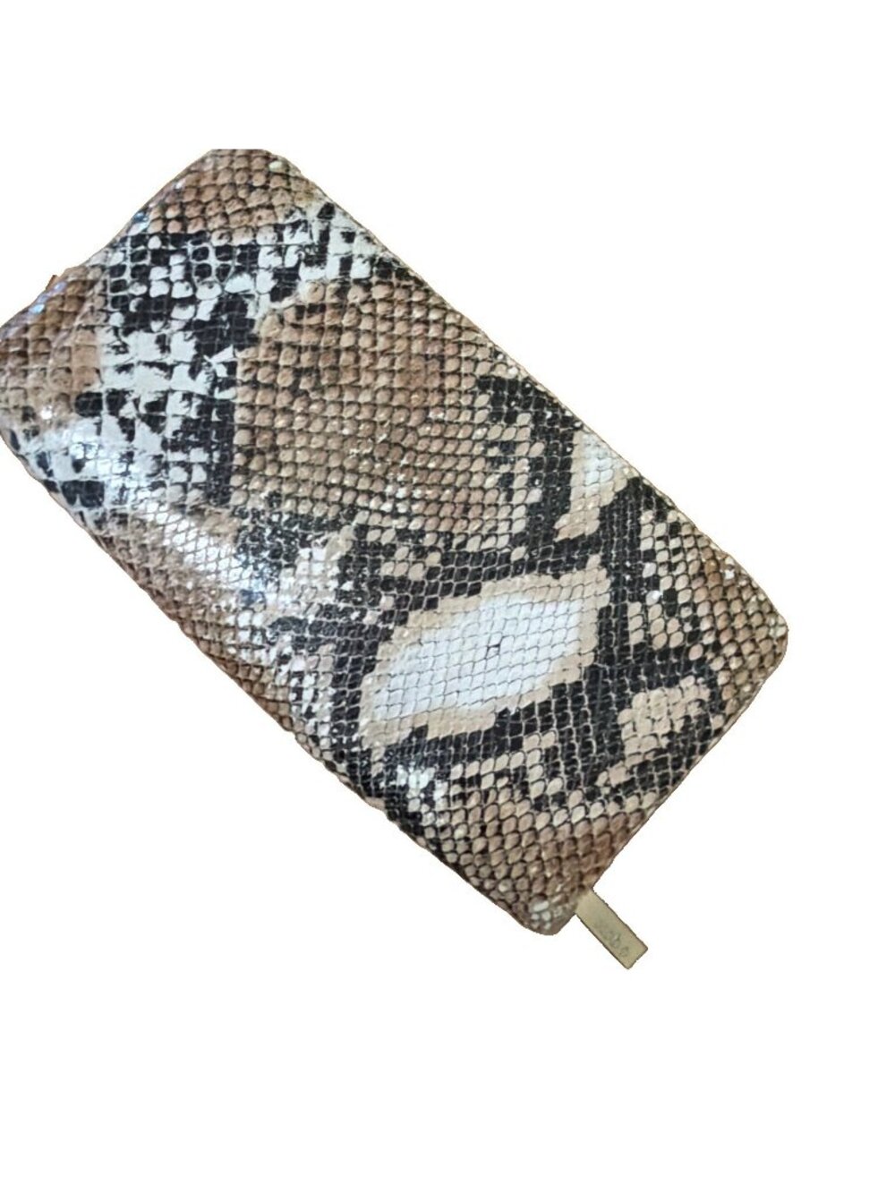Hobo Snake Print Women's Clutch Zipper Wallet Card Slots Zipper Compartment